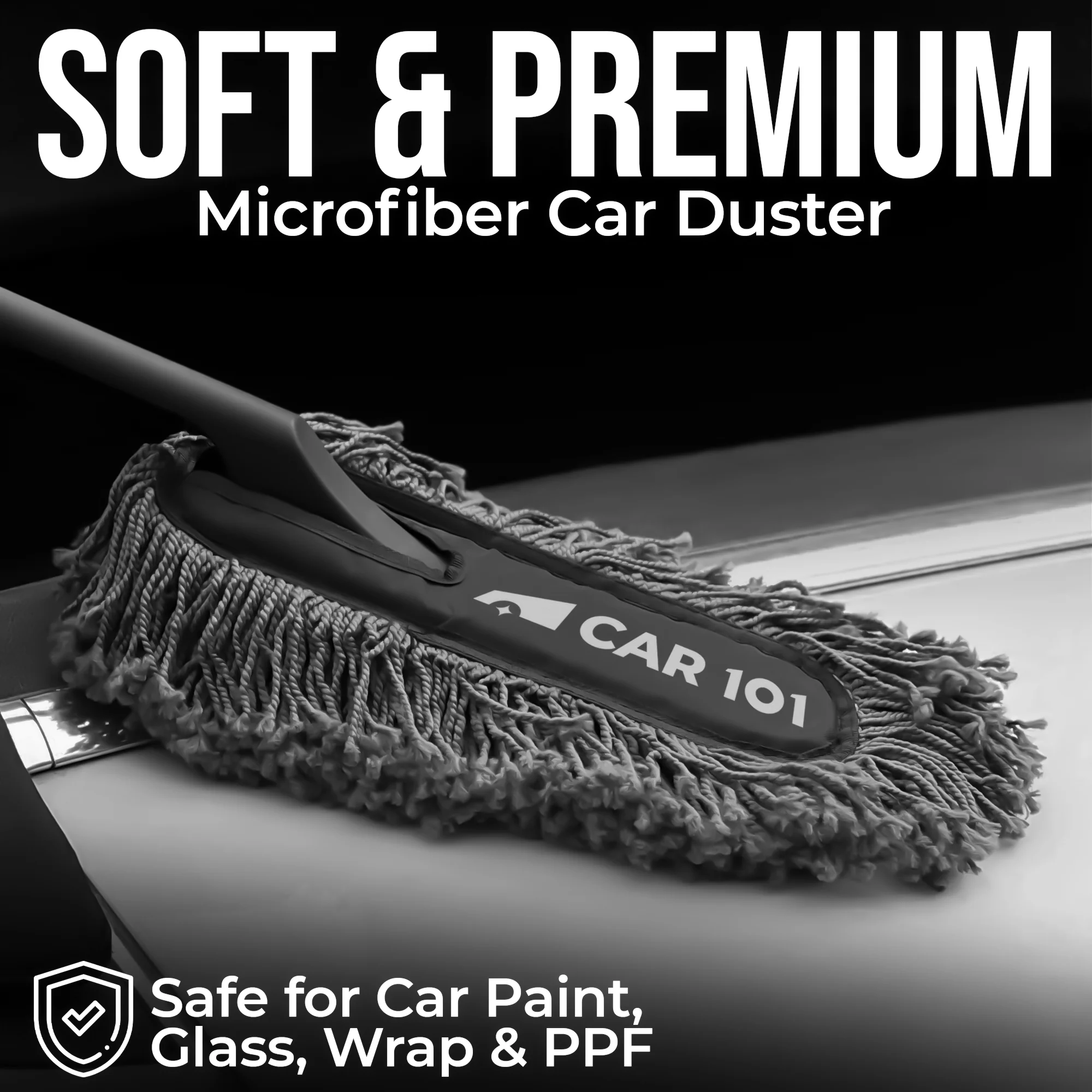 CAR101 Everyday Use Twisted Loop Daily Microfibre Car Duster (Grey) - Image 4