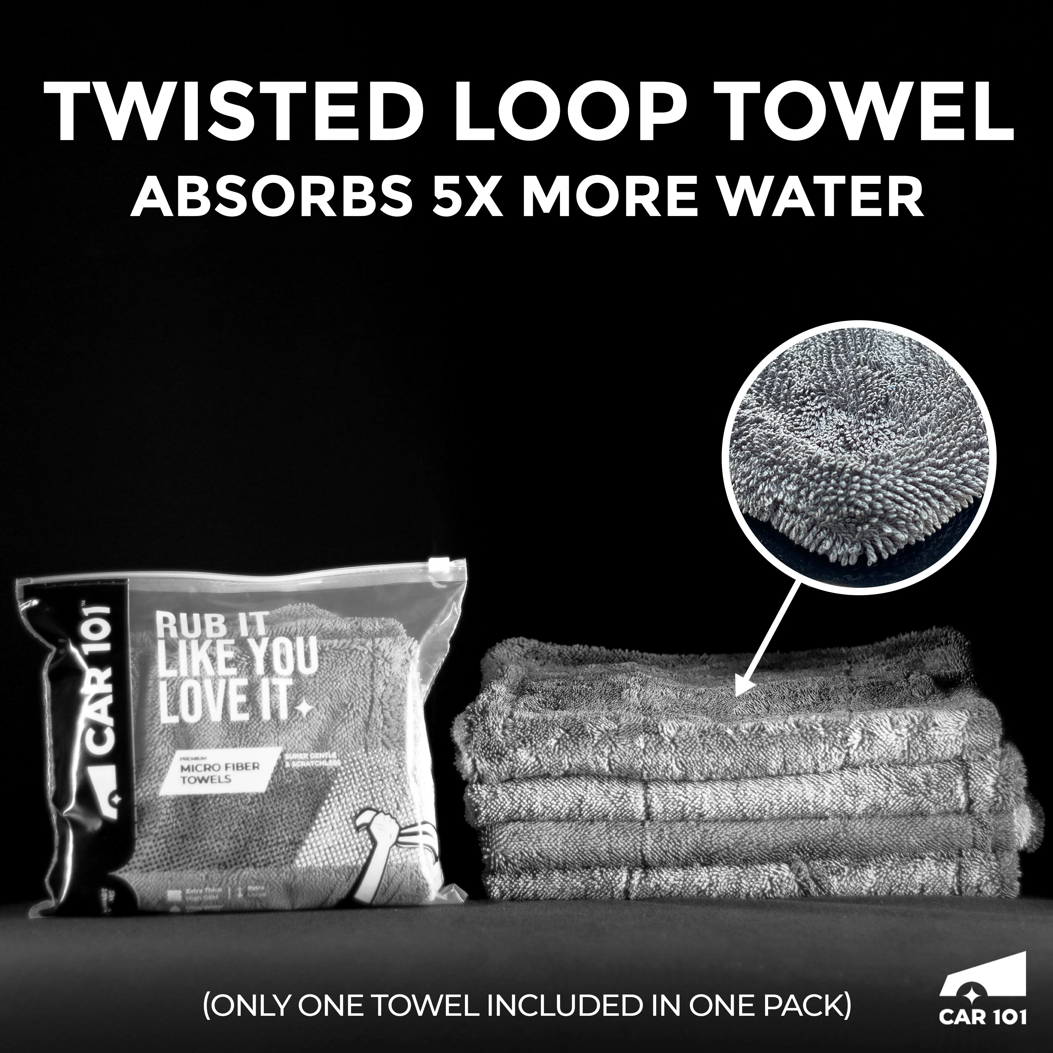 CAR101 1200 GSM Twisted Loop Drying Towel - Image 5