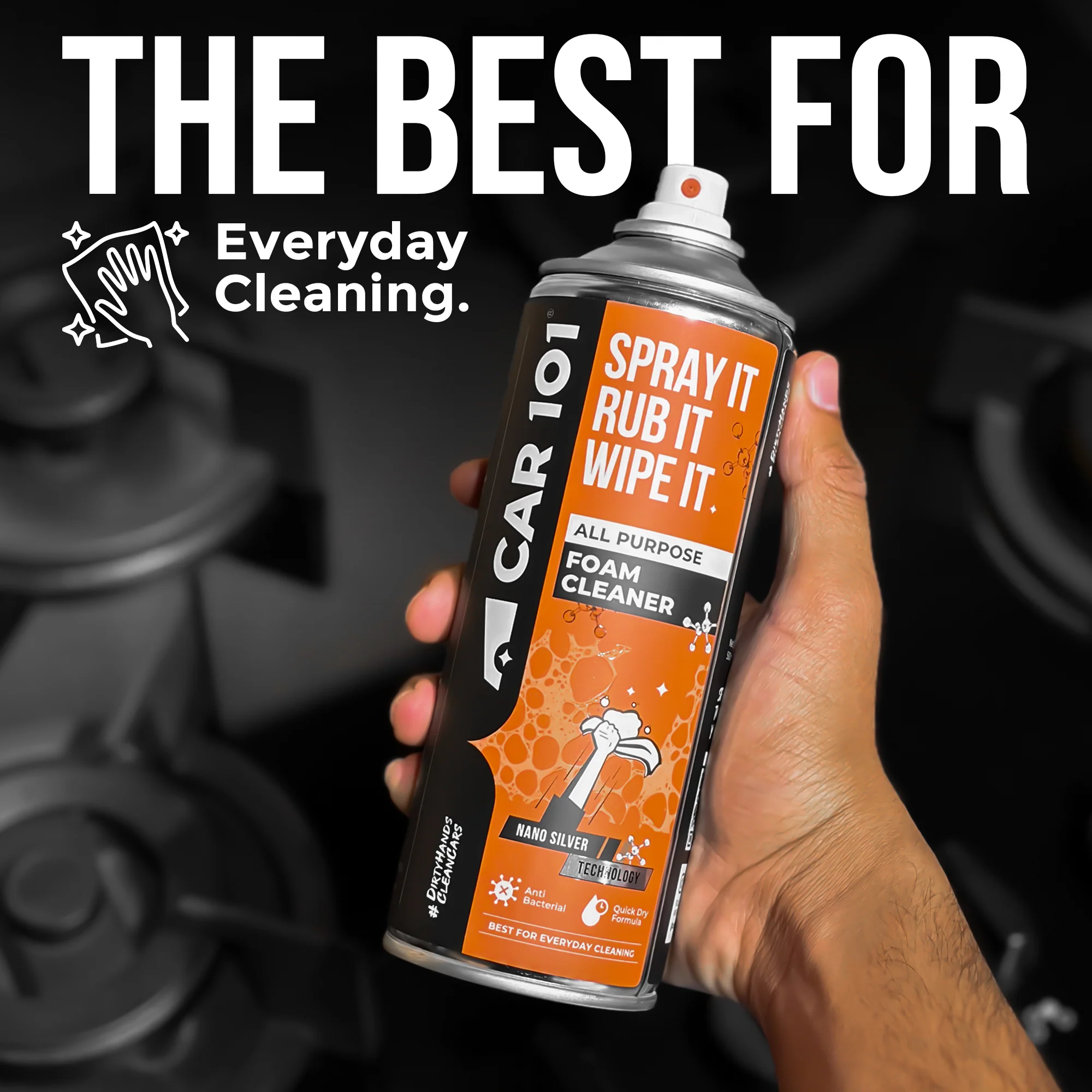 All Purpose Foam Cleaner | Best for daily cleaning | Car interior & Exterior | Anti Bacterial | 500ml large Size - Image 10